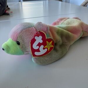 RARE Multiple ERROR Ty Beanie Baby- SAMMY the Seal (Rainbow Tie- Die)